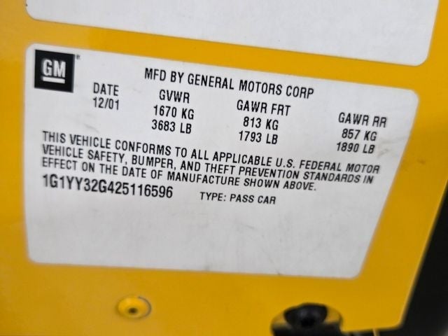 2002 Chevrolet Corvette Base