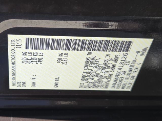 2016 Nissan Maxima Platinum