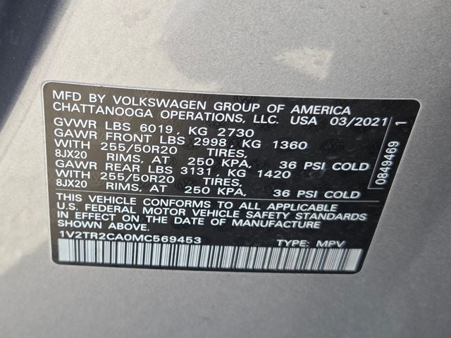 2021 Volkswagen Atlas SEL Premium