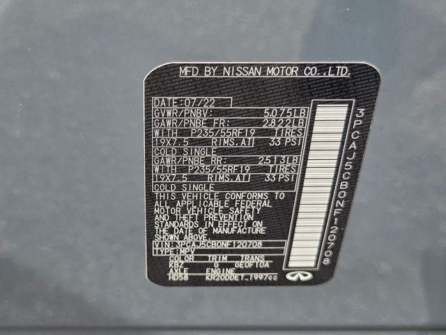 2022 INFINITI QX50 ESSENTIAL AWD