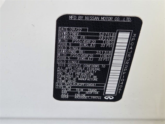 2023 INFINITI QX55 LUXE AWD