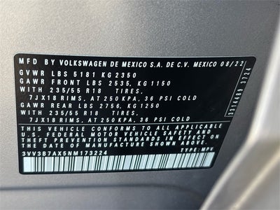 2022 Volkswagen Tiguan 2.0T SE