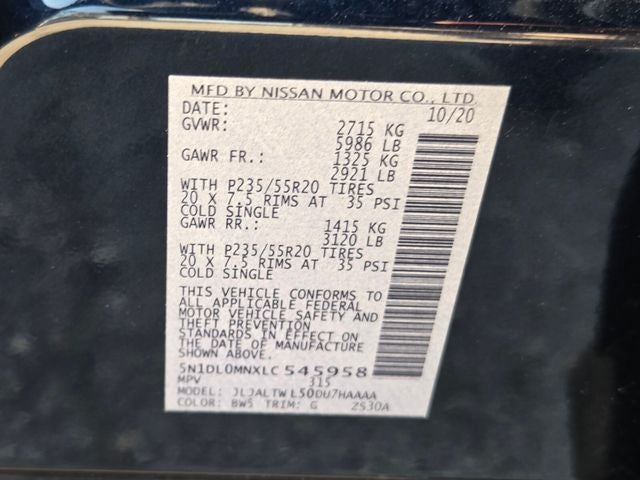 2020 INFINITI QX60 Signature Edition