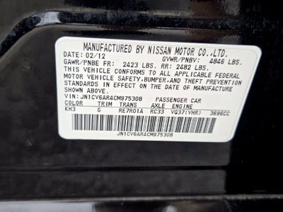 2012 INFINITI G37 X