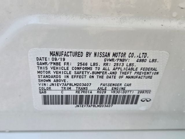 2020 INFINITI Q50 LUXE