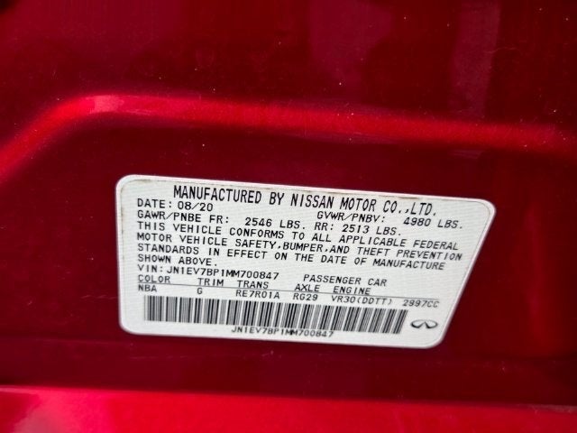 2021 INFINITI Q50 LUXE