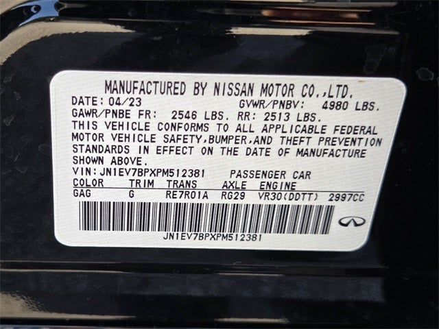 2023 INFINITI Q50 LUXE RWD