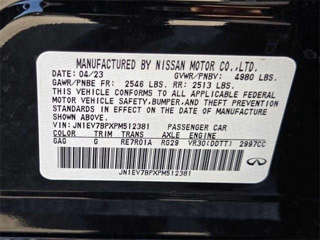 2023 INFINITI Q50 LUXE RWD