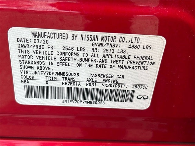 2021 INFINITI Q50 RED SPORT