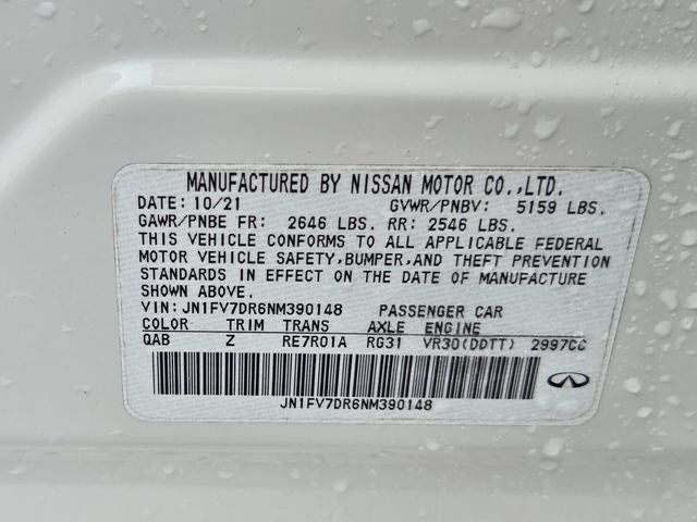 2022 INFINITI Q50 RED SPORT 400 AWD