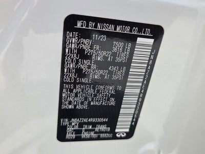 2024 INFINITI QX80 PREMIUM SELECT 4WD