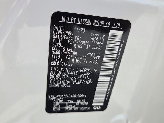 2024 INFINITI QX80 PREMIUM SELECT 4WD