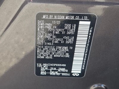 2023 INFINITI QX80 PREMIUM SELECT 4WD