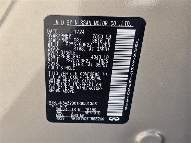 2024 INFINITI QX80 SENSORY 4WD