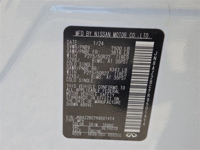 2024 INFINITI QX80 SENSORY 4WD