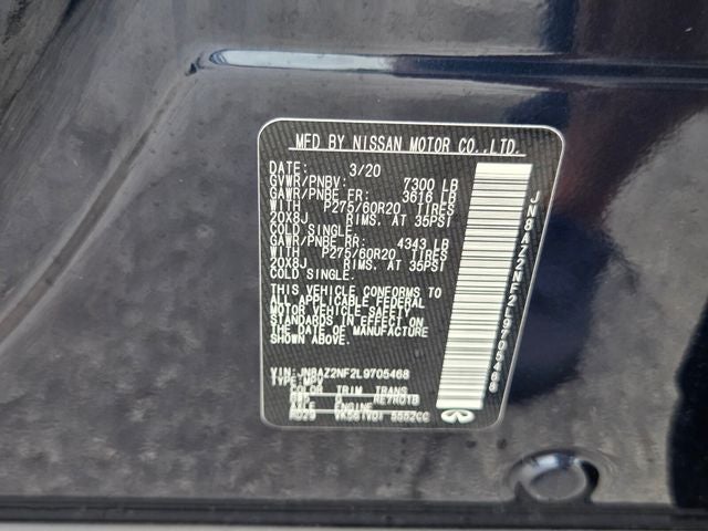2020 INFINITI QX80 LUXE