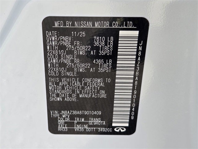 2026 INFINITI QX80 Luxe 2WD