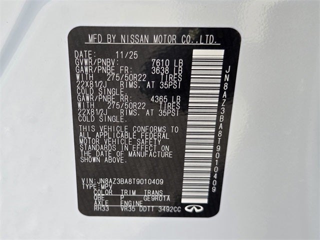 2026 INFINITI QX80 Luxe 2WD