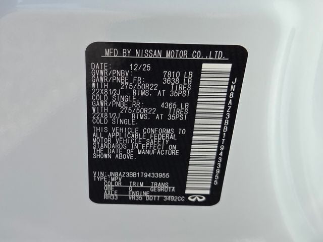 2026 INFINITI QX80 Luxe 4WD