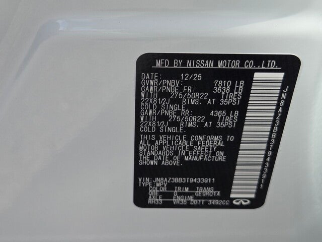 2026 INFINITI QX80 Luxe 4WD