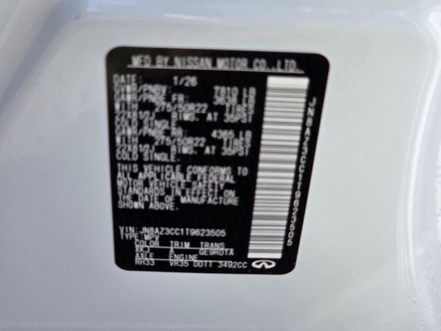 2026 INFINITI QX80 AUTOGRAPH