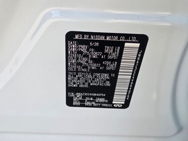2027 INFINITI QX80 Autograph 4WD