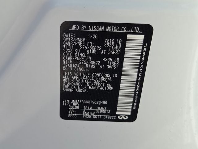 2026 INFINITI QX80 Autograph 4WD