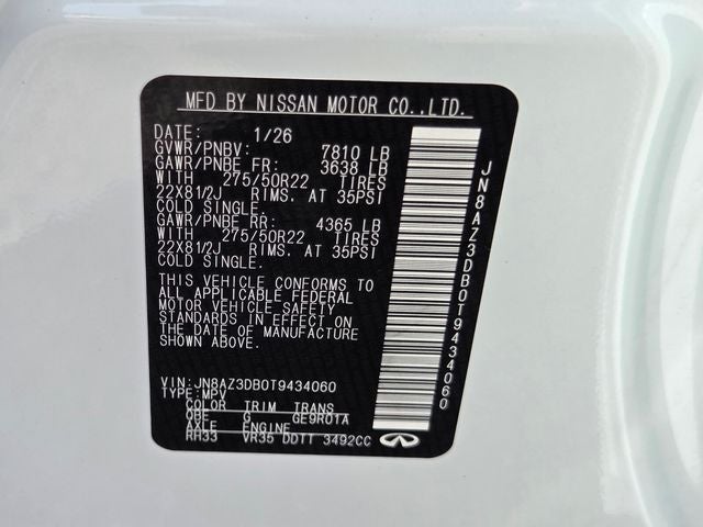 2026 INFINITI QX80 Sport 4WD