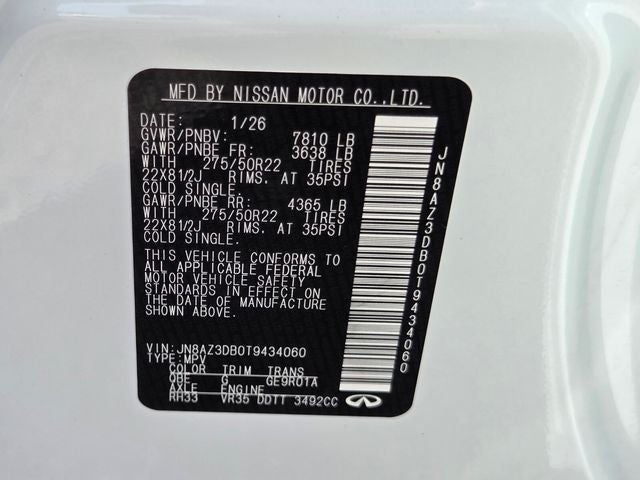 2026 INFINITI QX80 Sport 4WD