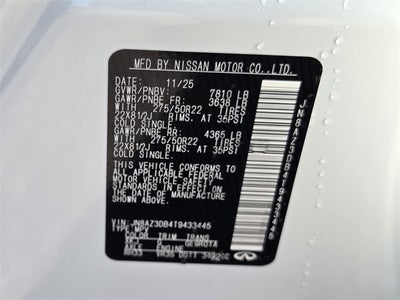 2026 INFINITI QX80 Sport 4WD