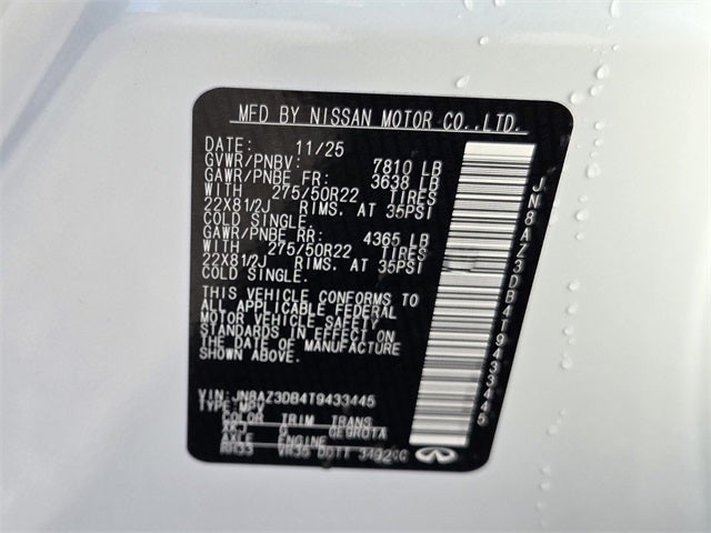 2026 INFINITI QX80 Sport 4WD