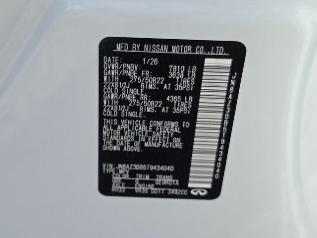 2026 INFINITI QX80 Sport 4WD