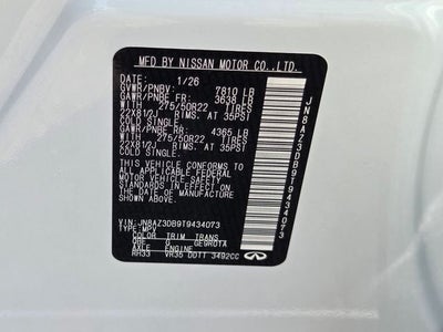 2026 INFINITI QX80 Sport 4WD