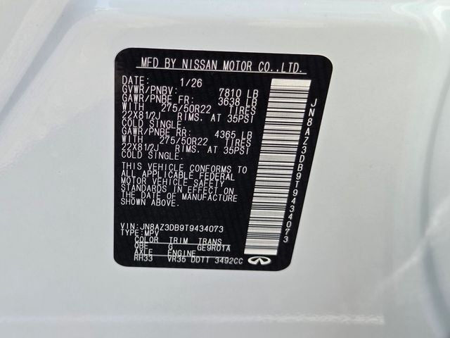 2026 INFINITI QX80 Sport 4WD