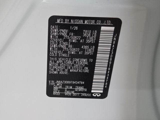2026 INFINITI QX80 Sport 4WD
