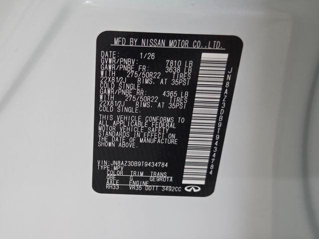 2026 INFINITI QX80 Sport 4WD