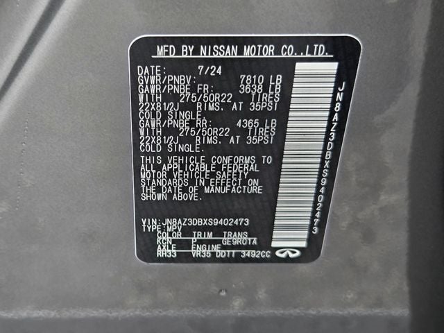 2025 INFINITI QX80 Sensory 4WD