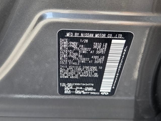 2026 INFINITI QX80 Sport 4WD