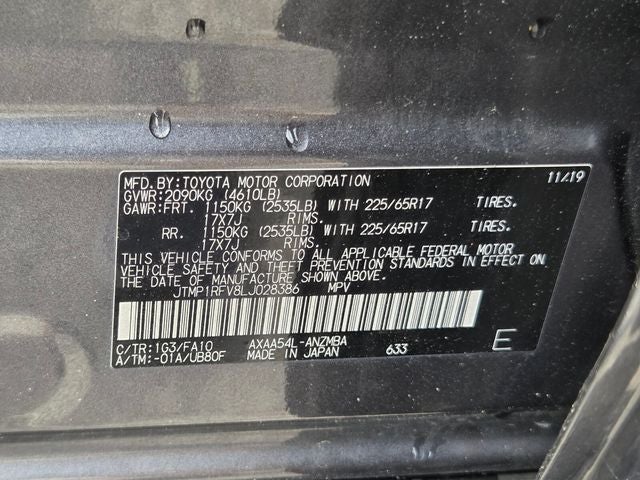 2020 Toyota RAV4 XLE