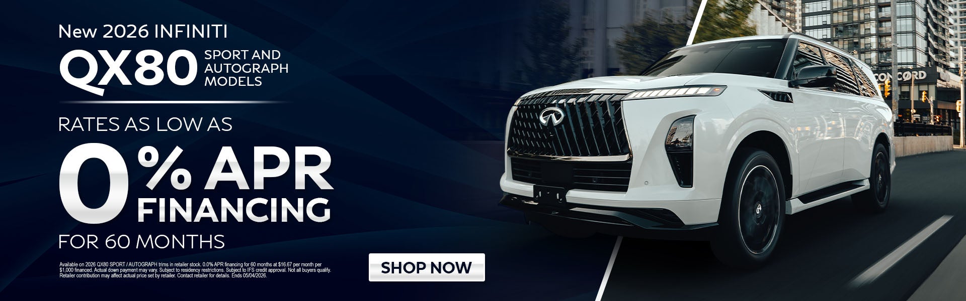INFINITI QX80 APR Offer