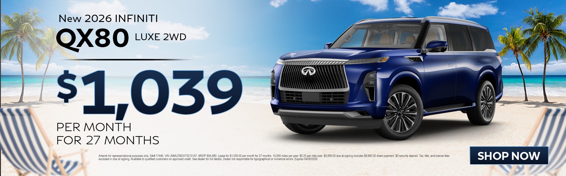 INFINITI QX80 lease deal