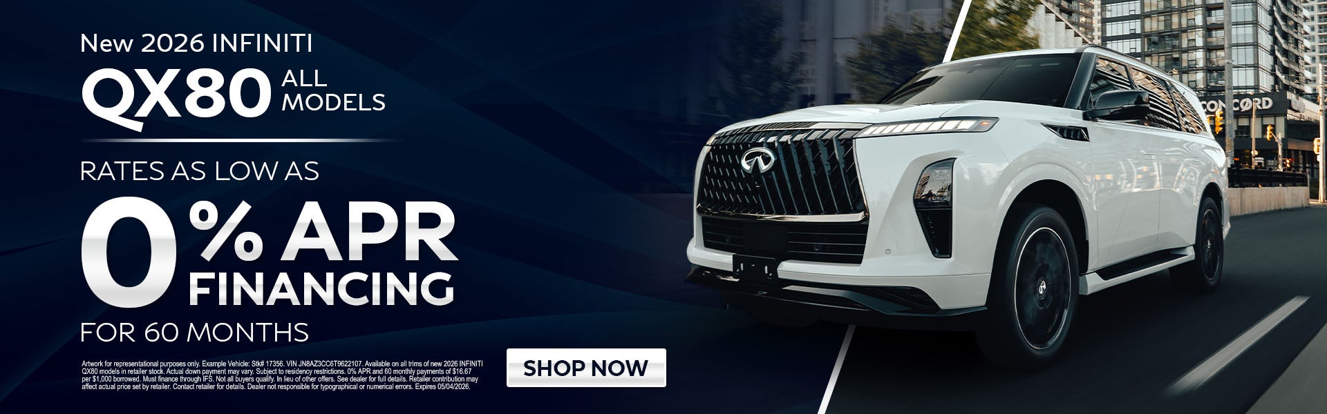 INFINITI QX80 APR Offer