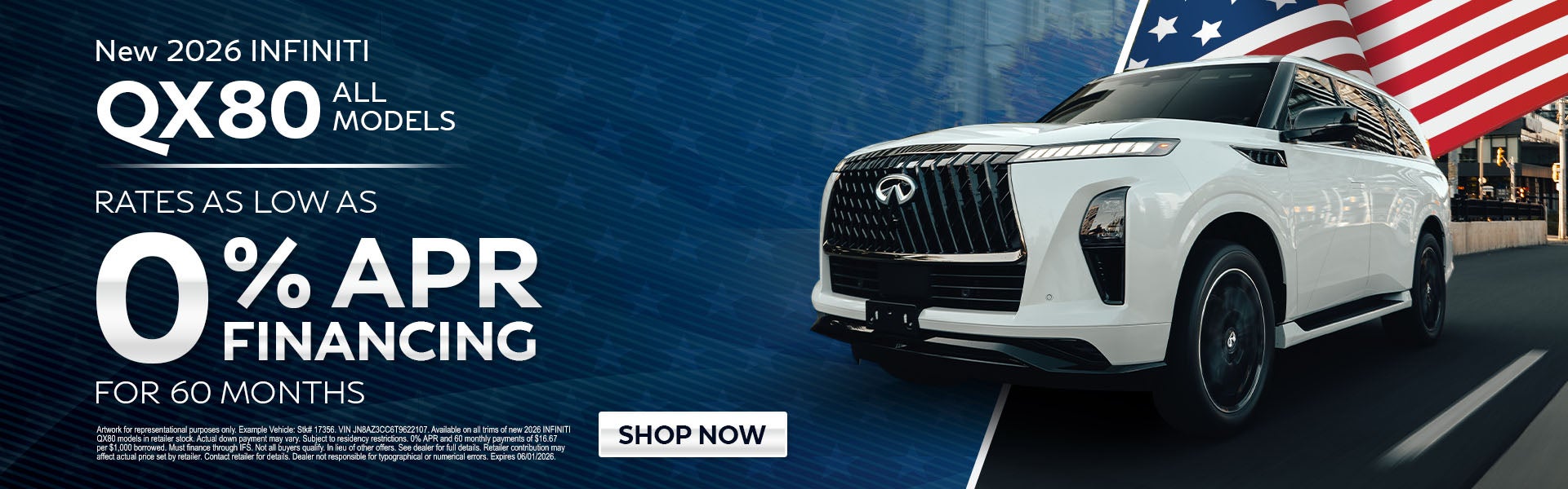 0% APR on New 2026 INFINITI GX80 Models