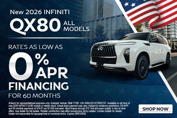 0% APR on New 2026 INFINITI GX80 Models